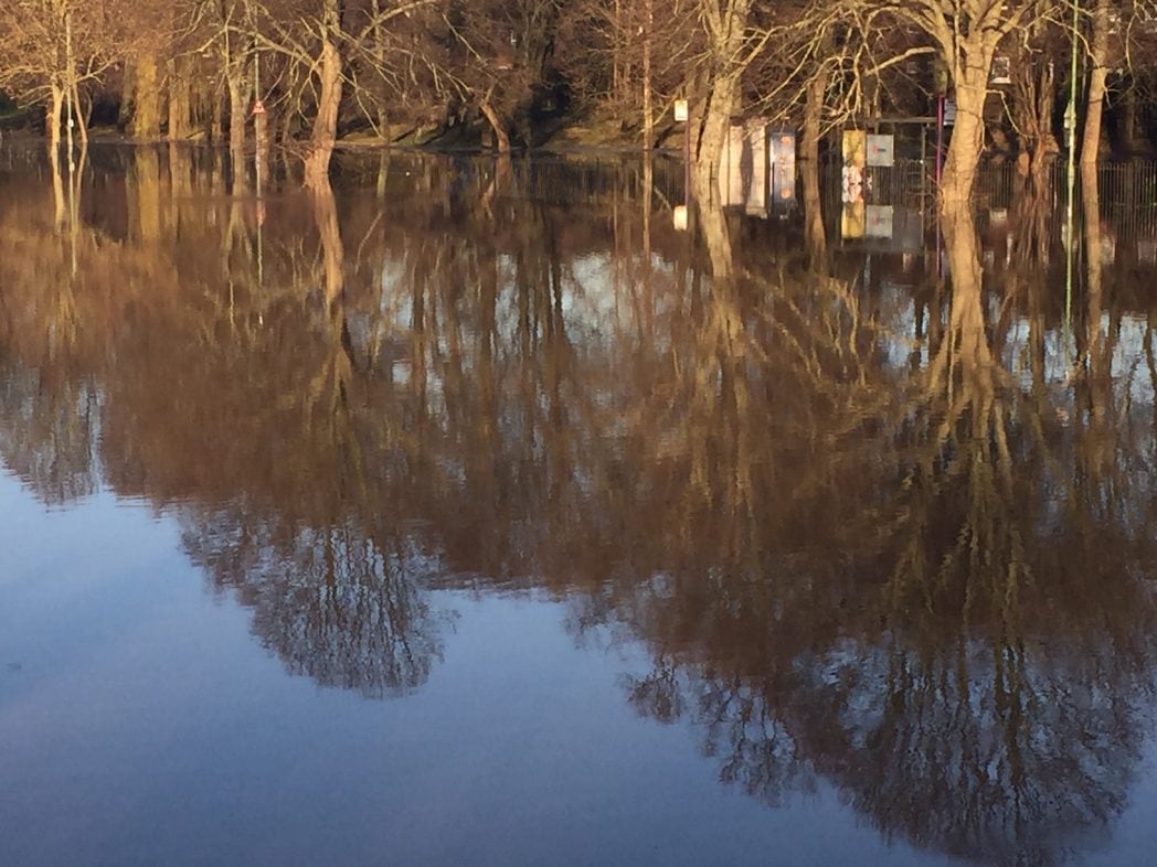 Tang Hall playing Feild Flooded York 2015